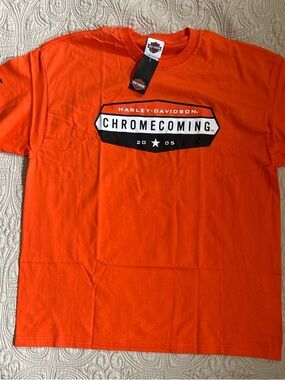 Harley-Davidson Orange Chromecoming Logo Short Sleeve Tee